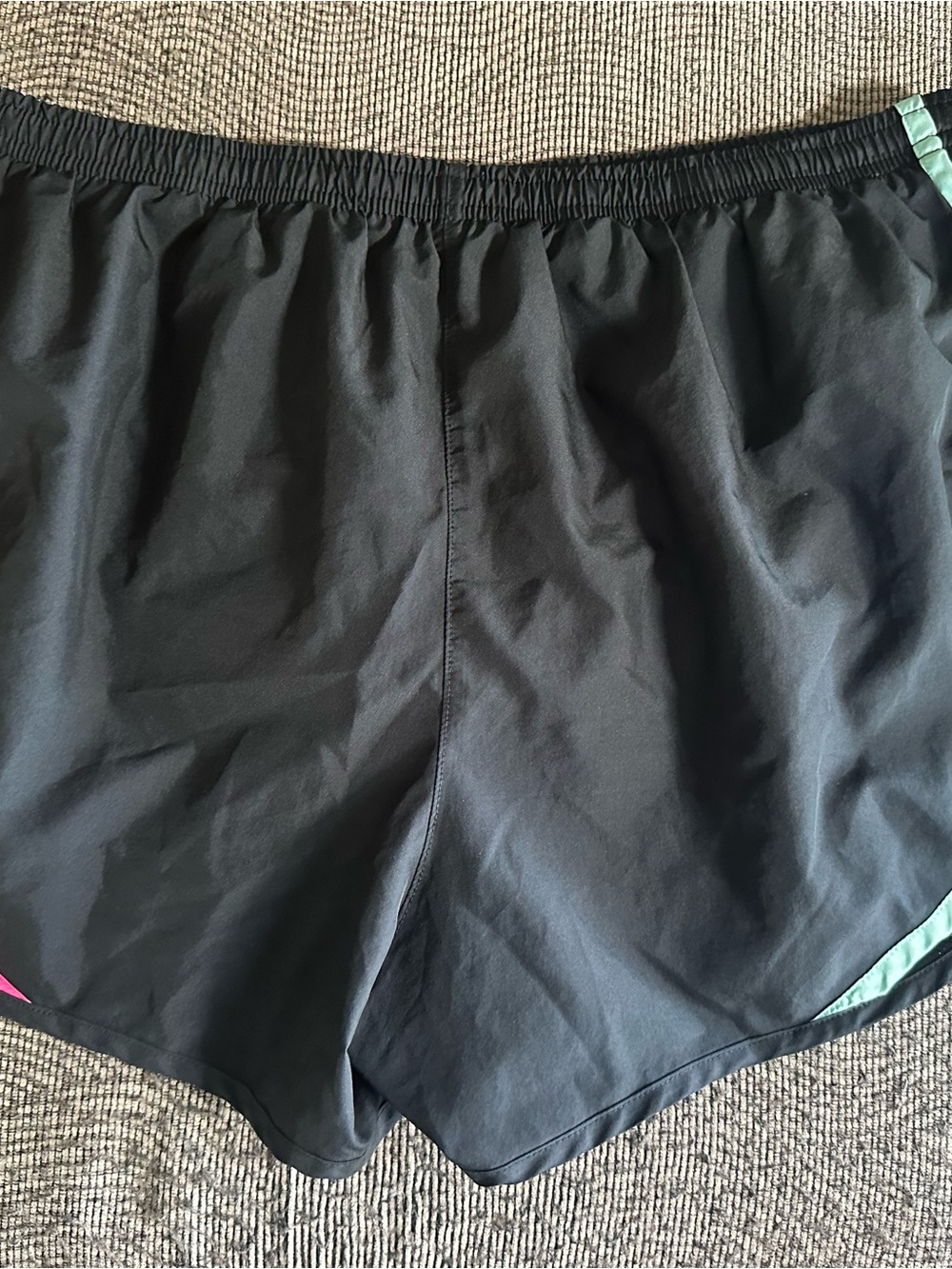 Nike Black Dri-FIT Shorts with Neon Yellow Drawstring